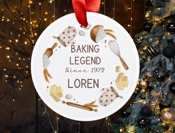 Personalized Baker's Christmas Ornament