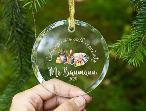 Art Teacher Christmas Ornament - Image 2