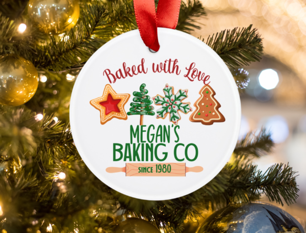 Personalized Baking Company Christmas Ornament