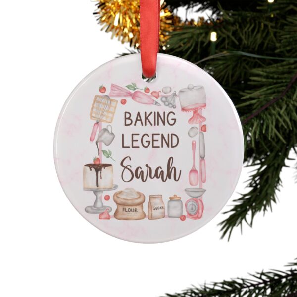 Personalized Pastry Baker's Christmas Ornament - Image 3