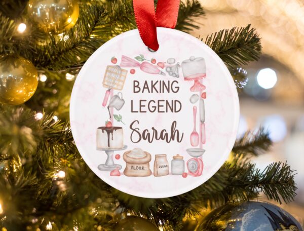 Personalized Pastry Baker's Christmas Ornament