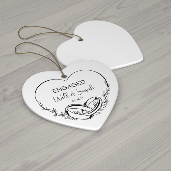 Custom Engaged Christmas Ornament - Image 4