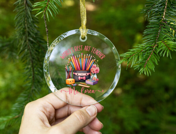 Art Teacher Christmas Ornament - Image 4